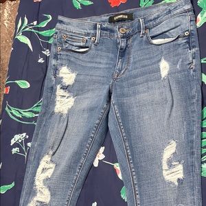Express Raw Hem Jeans